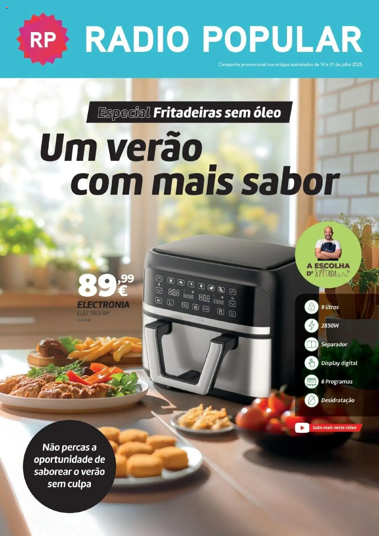 Radio Popular Folheto de 14/07/2025 - catálogo esta semana - página 1 - Vídeo, Rádio, Óleo