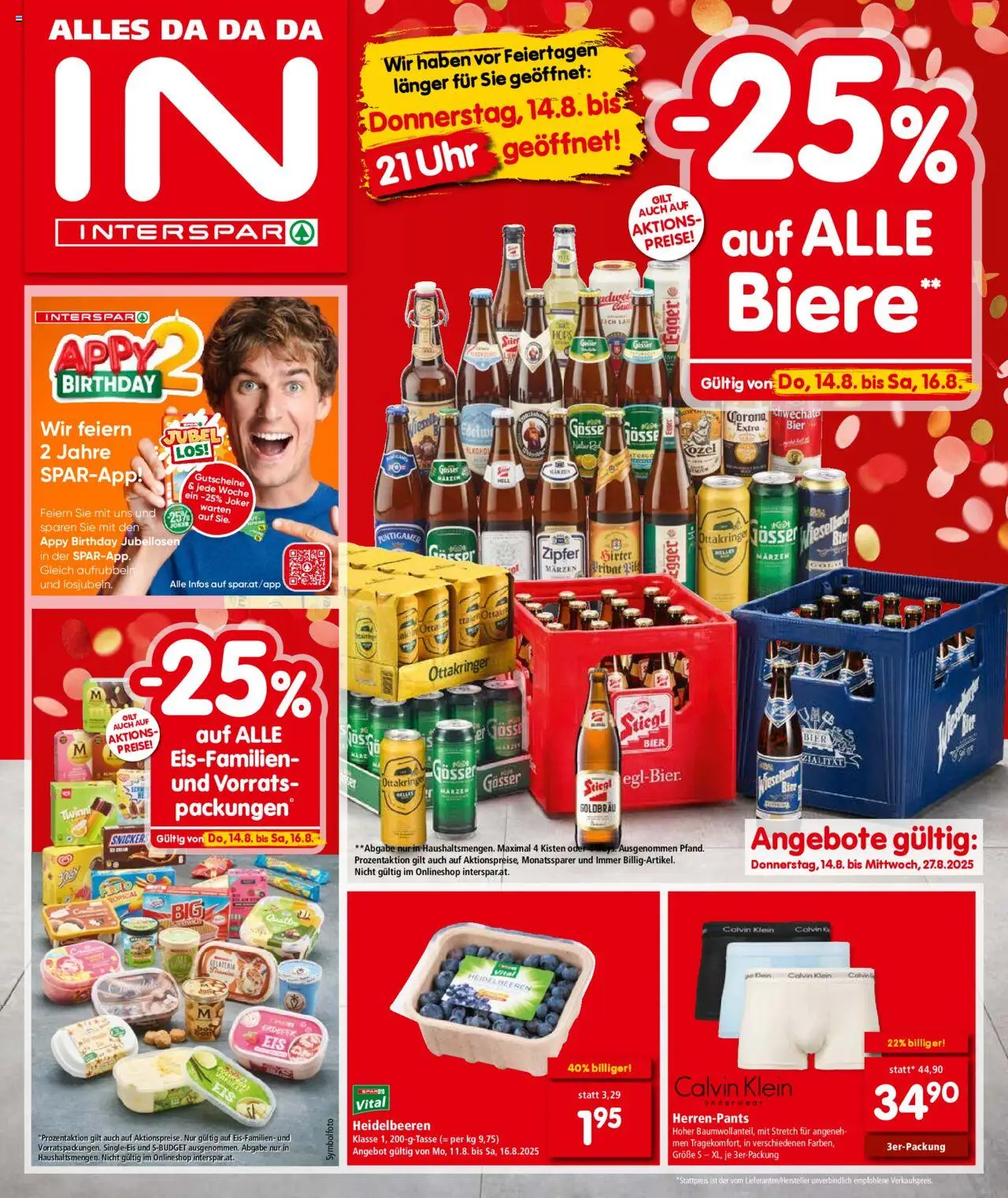  INTERSPAR Flugblatt 14.08.2025 - Angebote "Wien" - Seite 1