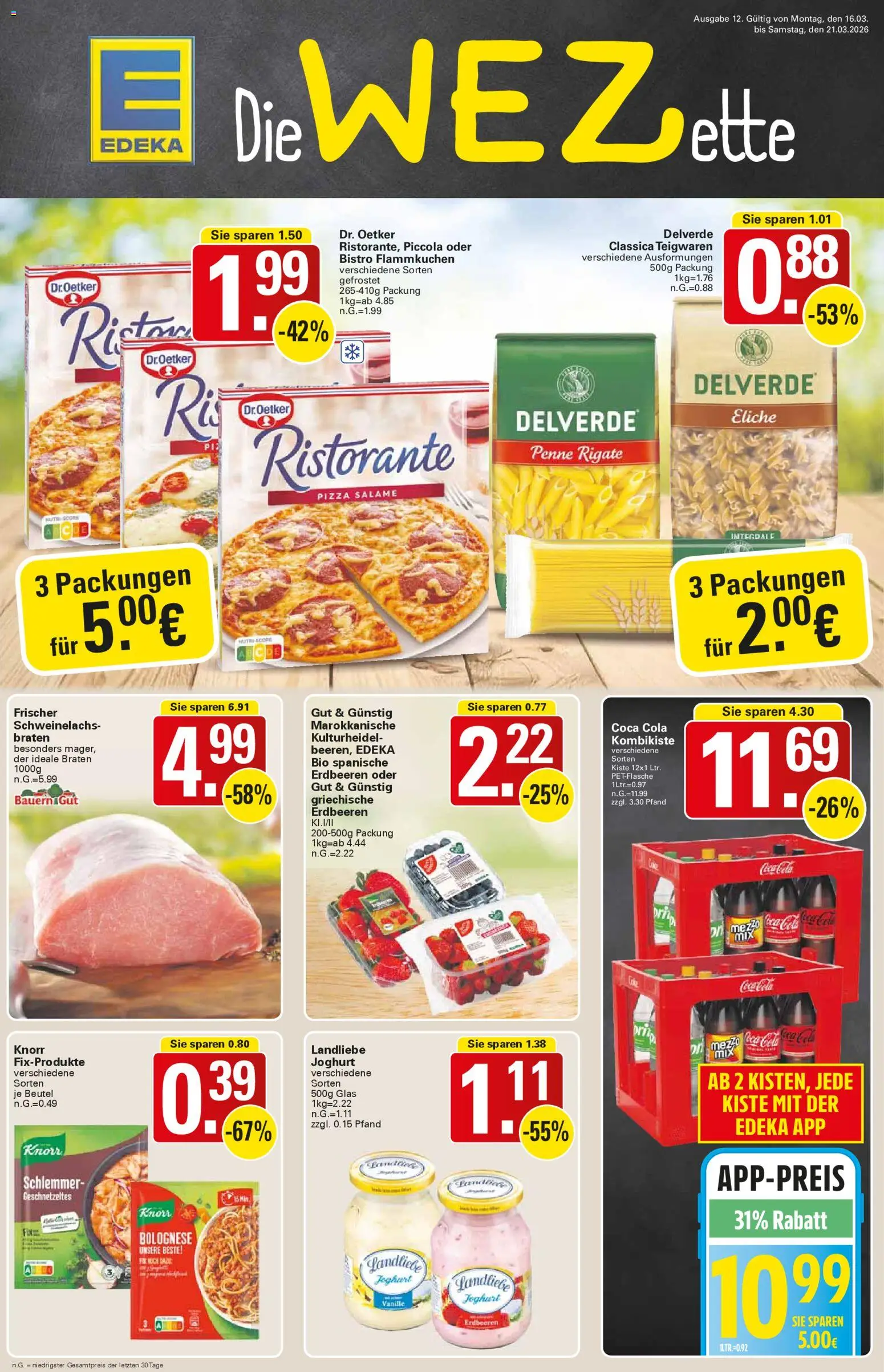 Vorschau von dem Prospekt des Geschäftes WEZ, gültig ab dem 16.03.2026