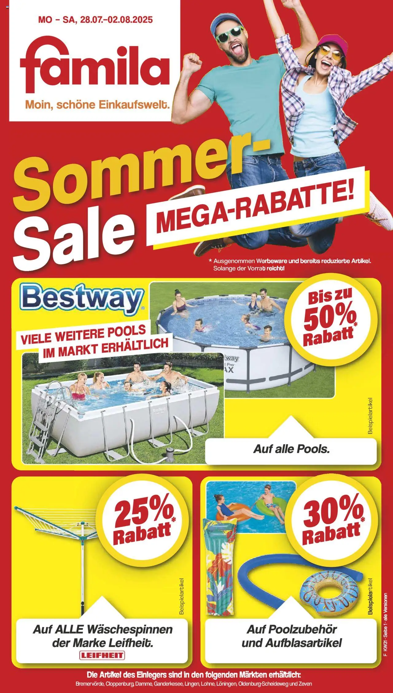 Famila Nordwest Sonderangebote (vom 28.07.2025 - 02.08.2025)
