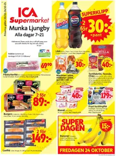 Förhandsgranska reklamblad Munka-Ljungby från butik ICA Supermarket gäller från 20/10/2025