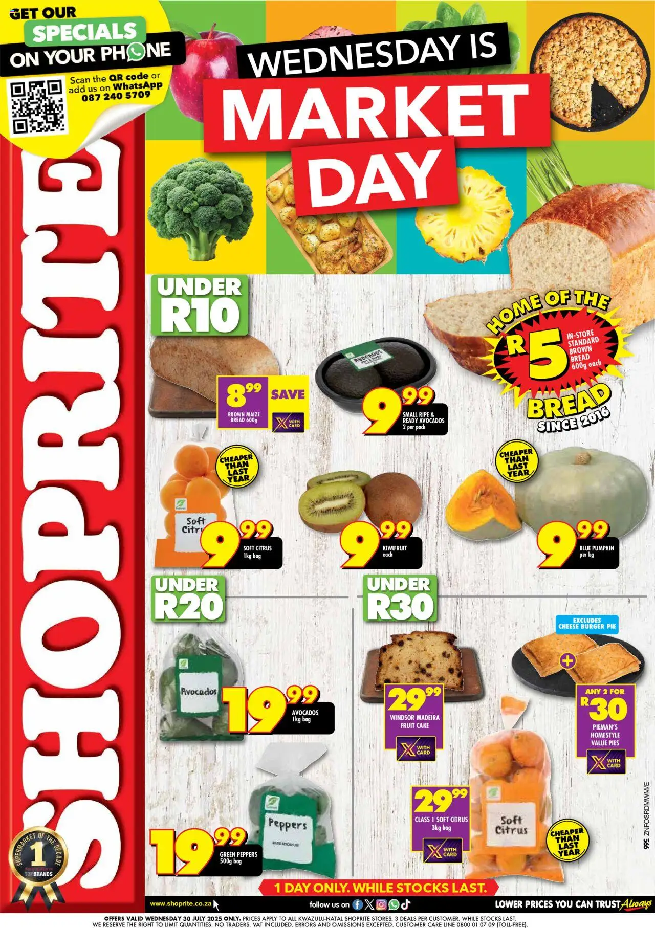 Shoprite KwaZulu-Natal - Market Day Deals 30/07 - 30/07/2025 >> Catalogue