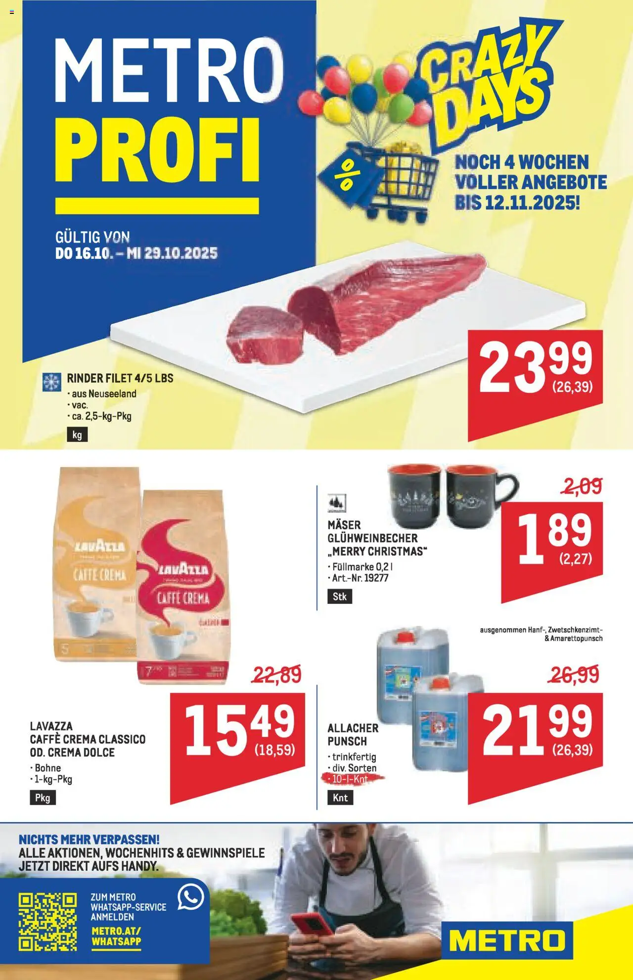  Metro Angebote Profi ab (16.10.2025 - 29.10.2025) - Seite 1 - Bohne