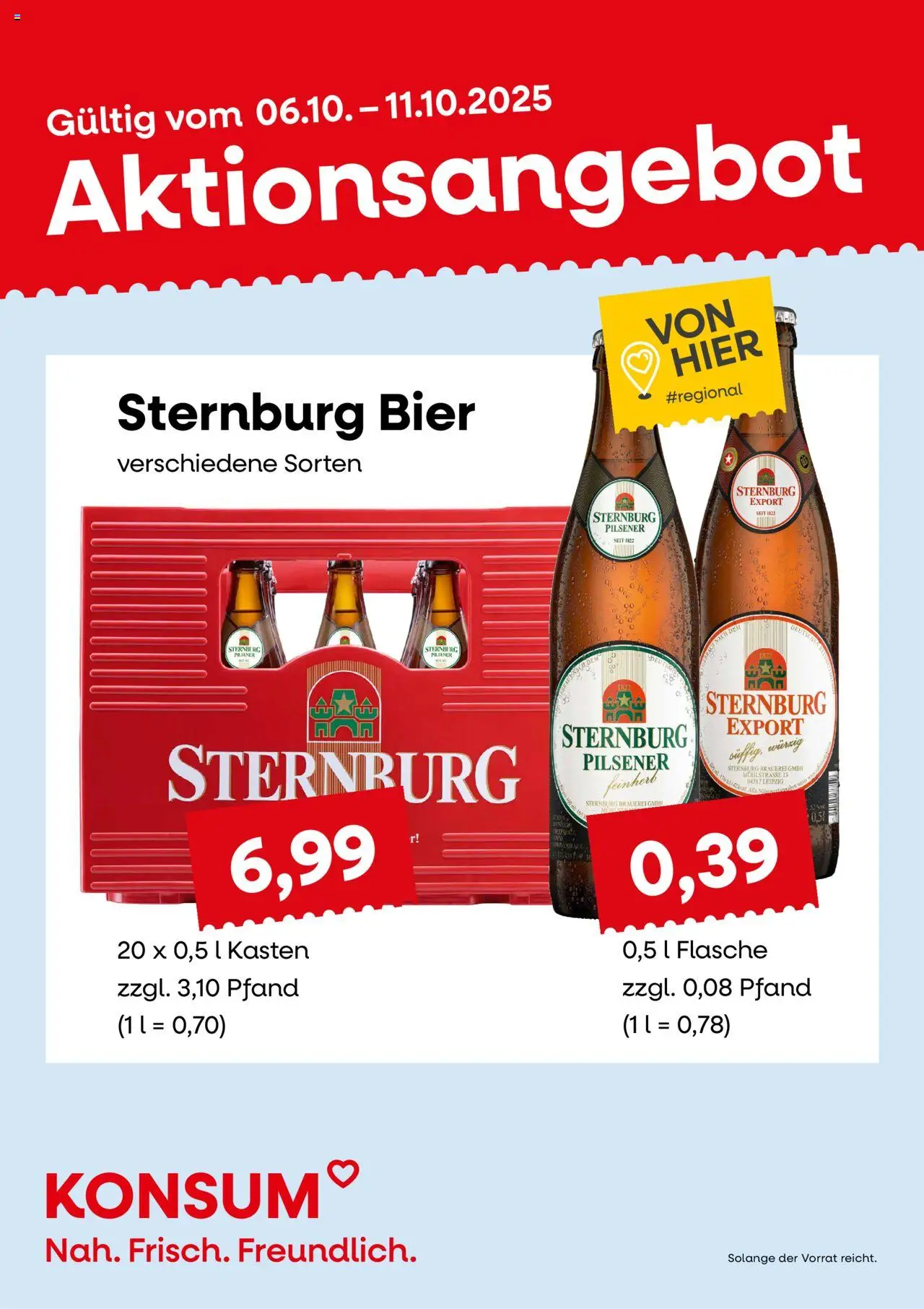 KONSUM Leipzig Prospekt (vom 06.10.2025 - 11.10.2025) - Bier