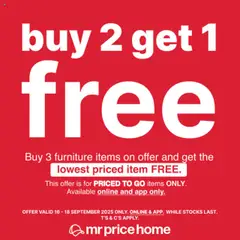 Preview of MRP Home flyer valid from 16/09/2025