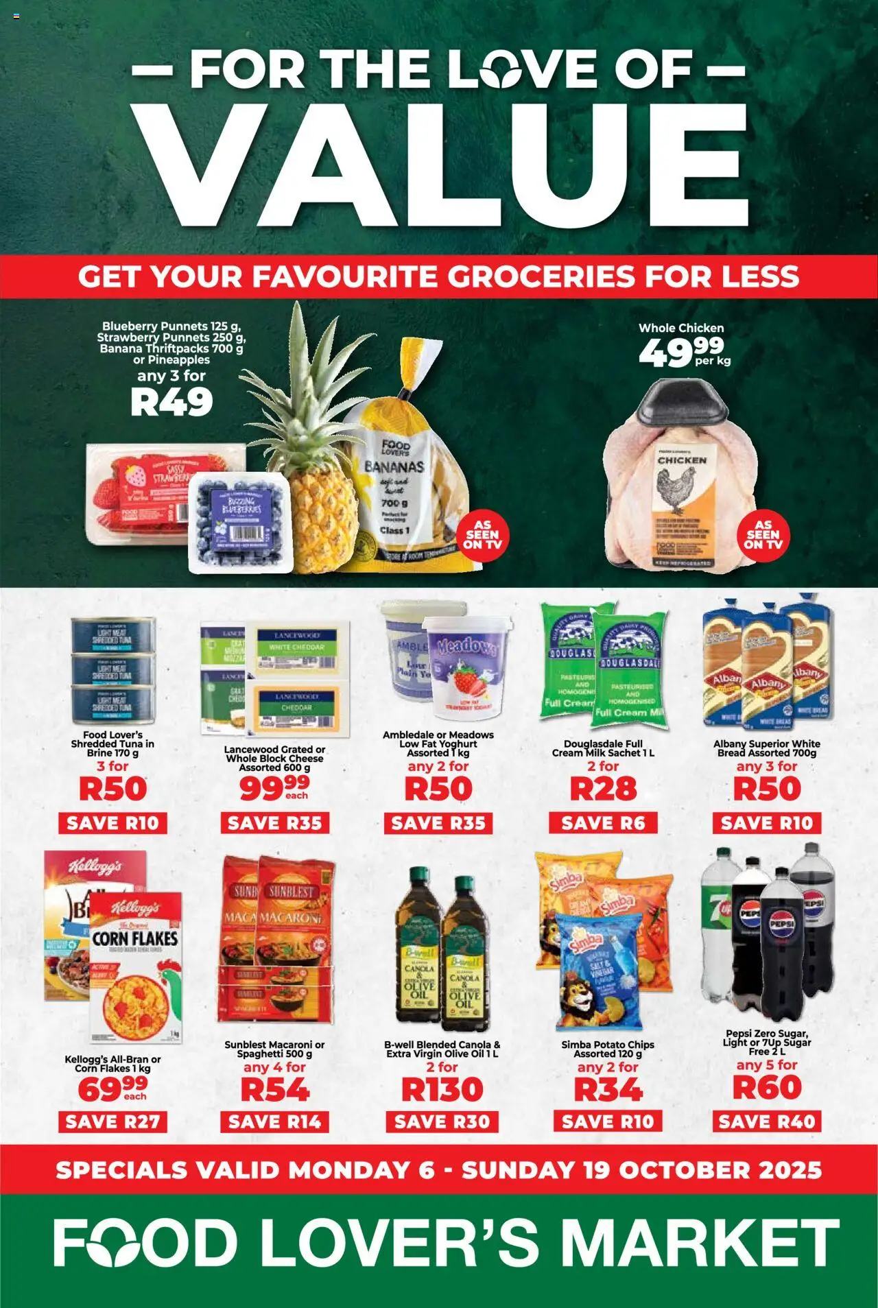 Food Lover's Market Inland Provinces - For the Love of Value from 06/10 - 19/10/2025 > Promotions