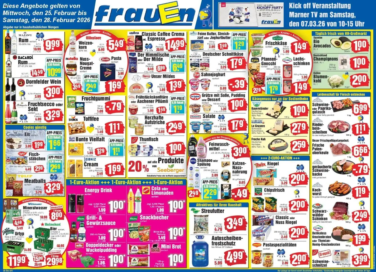 Vorschau von dem Prospekt des Geschäftes Edeka, gültig ab dem 25.02.2026 - Schnitzel, Grill, Mineralwasser, Lavazza, Heineken, Schinken, Sinalco, Oldesloer