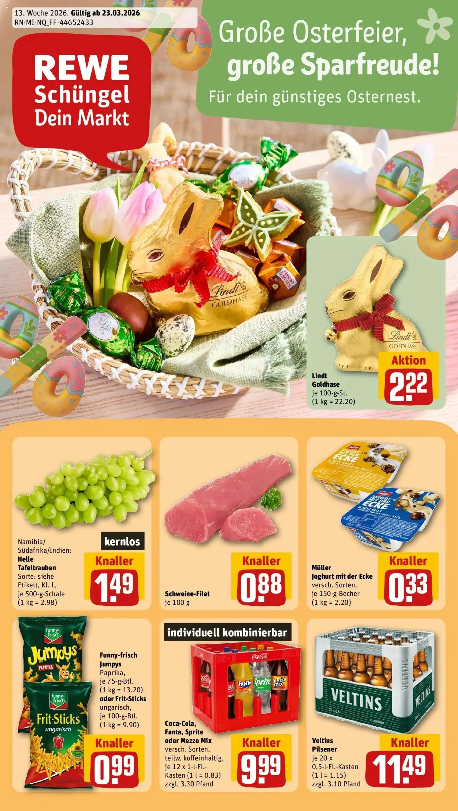 Vorschau von dem Prospekt des Geschäftes Rewe, gültig ab dem 23.03.2026