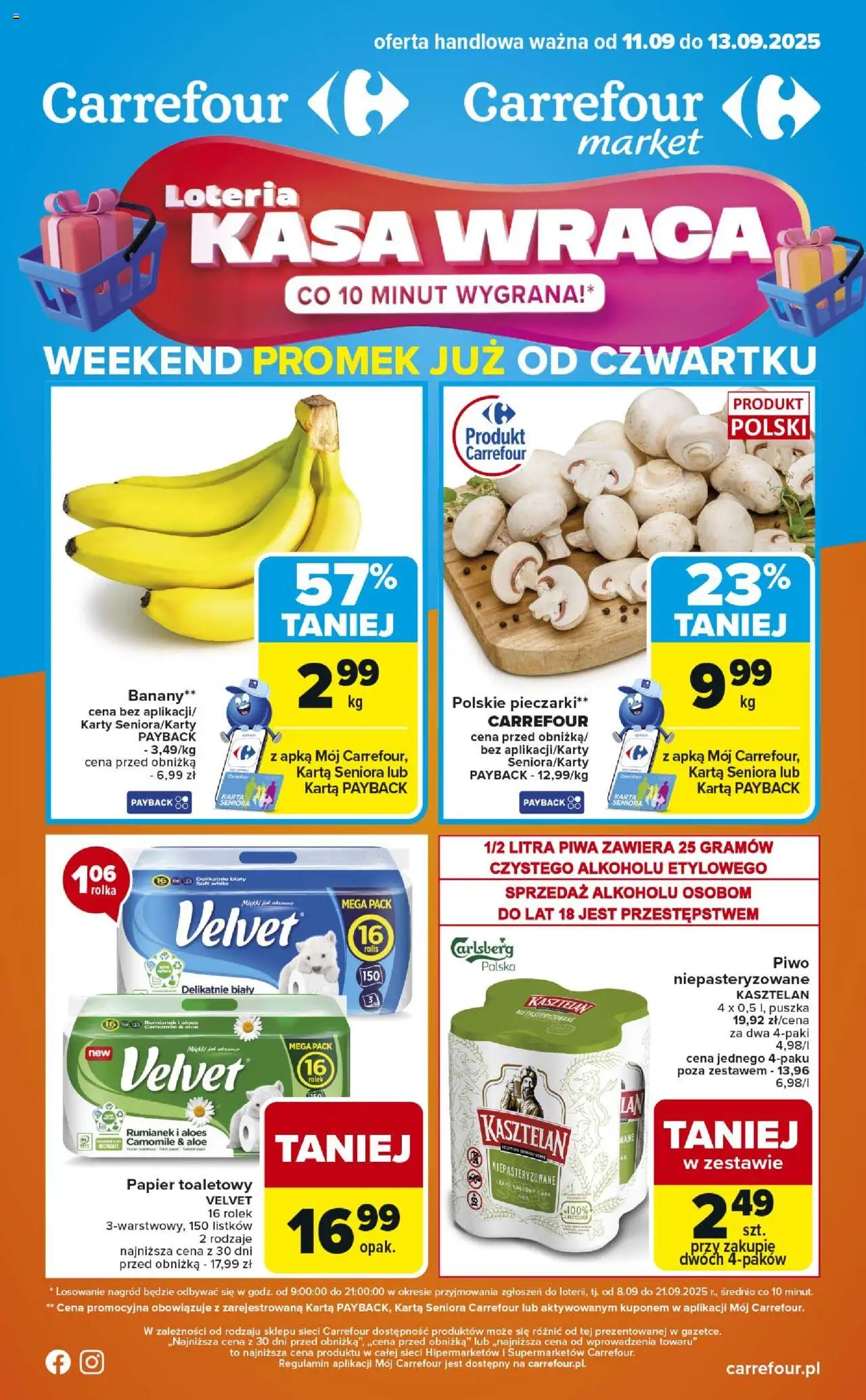 Carrefour Weekend promek już od czwartku od 11.09.2025 - Nowa Gazetka - Numer strony 1