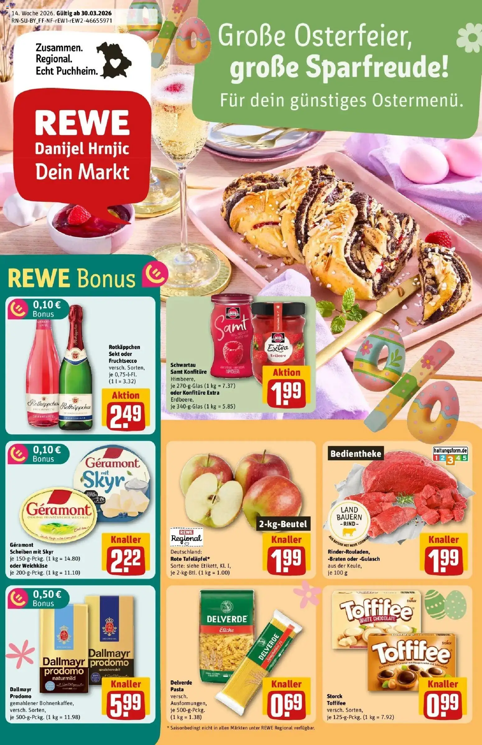 Vorschau von dem Prospekt des Geschäftes Rewe, gültig ab dem 30.03.2026