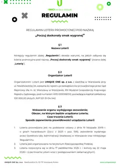 Pogląd gazetki "Regulamin loterii Poczuj doskonały smak wygranej" ze sklepu Makro ważnej od 17.10.2025