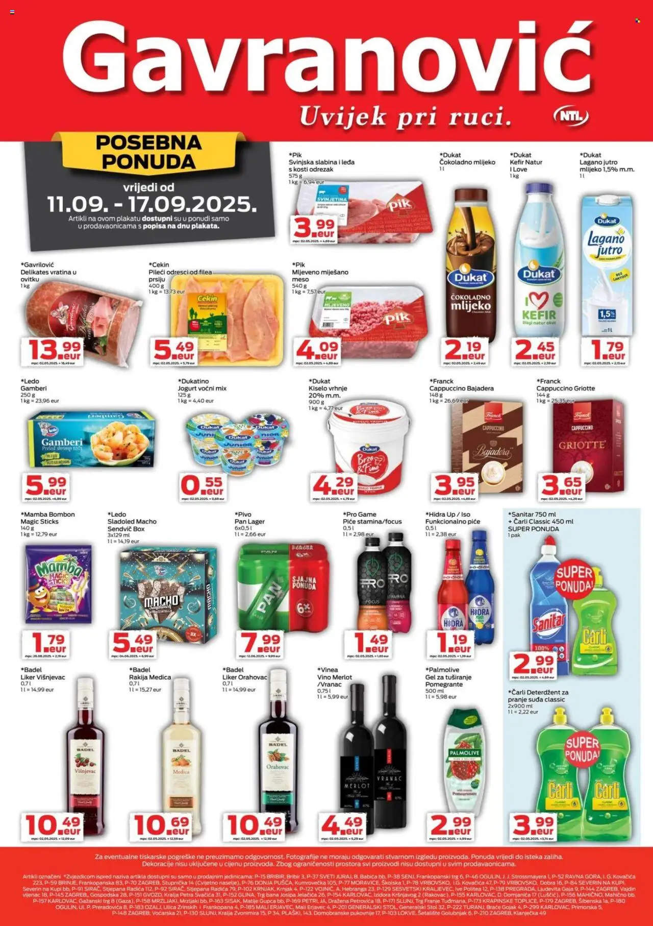 Gavranović aktualni Katalog vrijedi od 11.09.2025 - tjedna akcija broj stranice 1