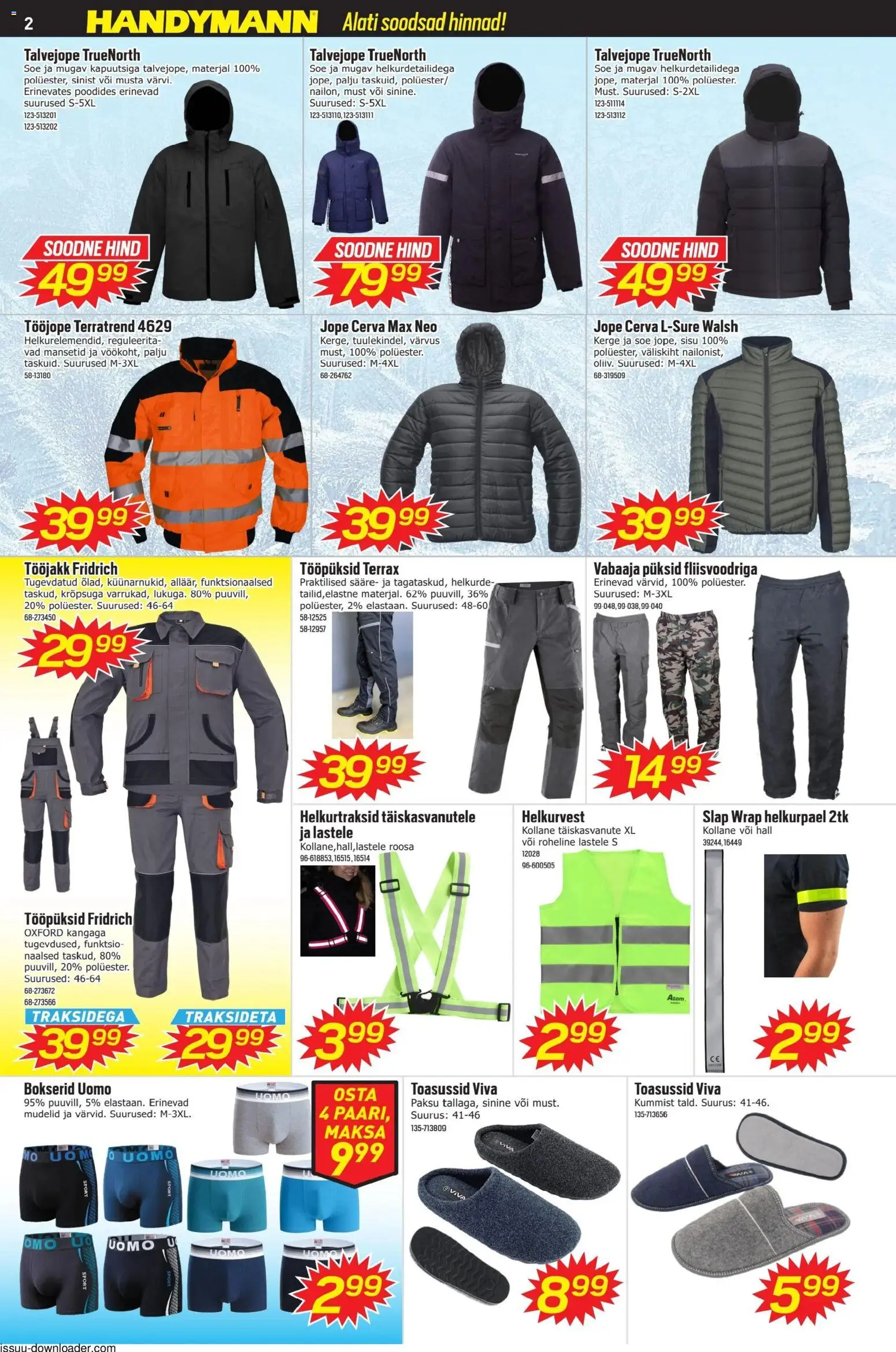 Handymann kliendilehe eelvaade alates 2026.01.03