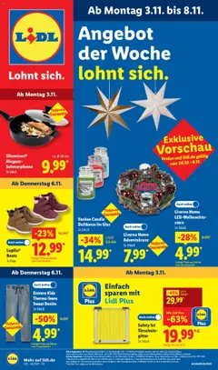 Vorschau von dem Prospekt des Geschäftes Lidl, gültig ab dem 03.11.2025