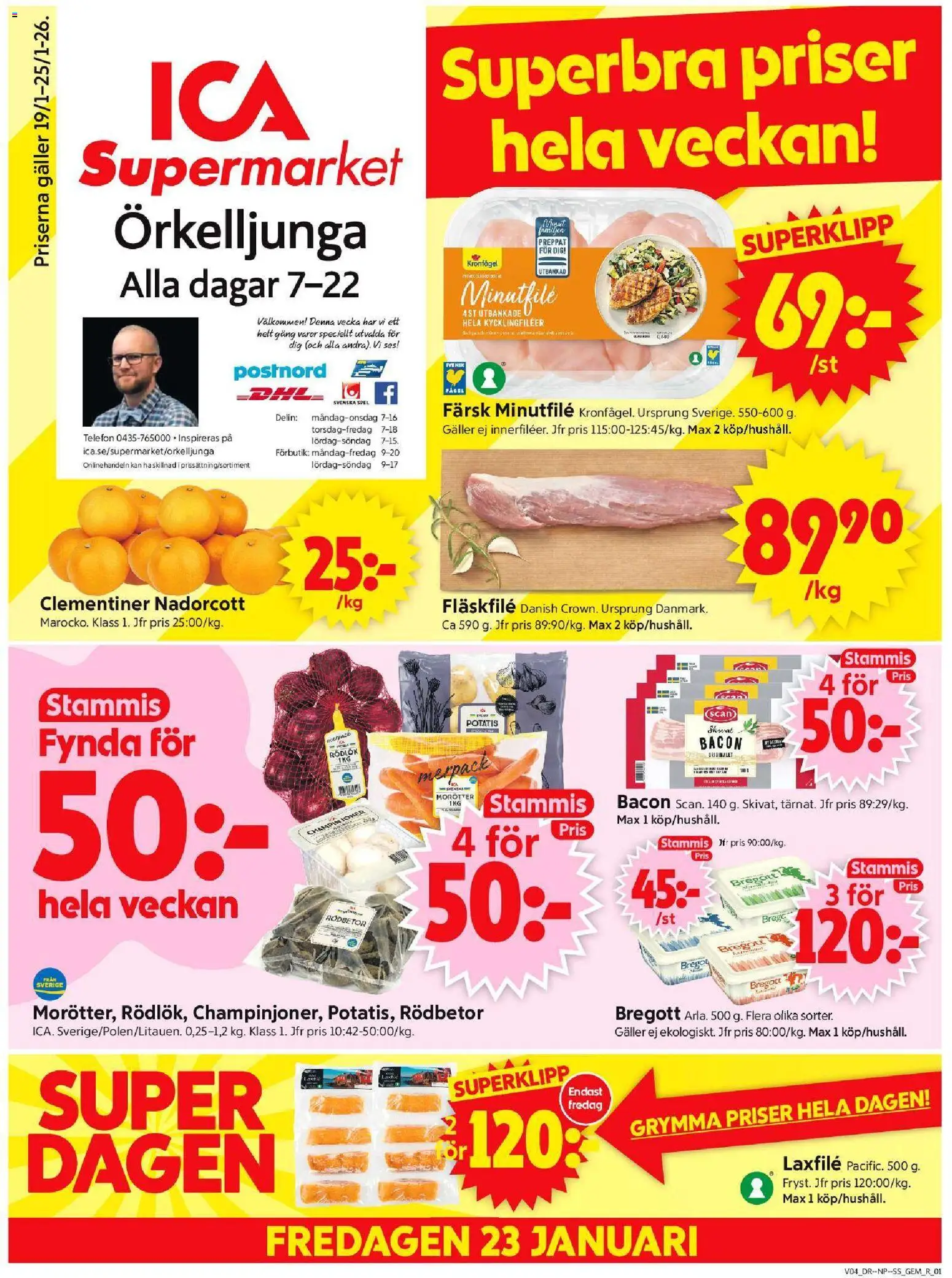 Förhandsgranska reklamblad Örkelljunga från butik ICA Supermarket gäller från 19/01/2026