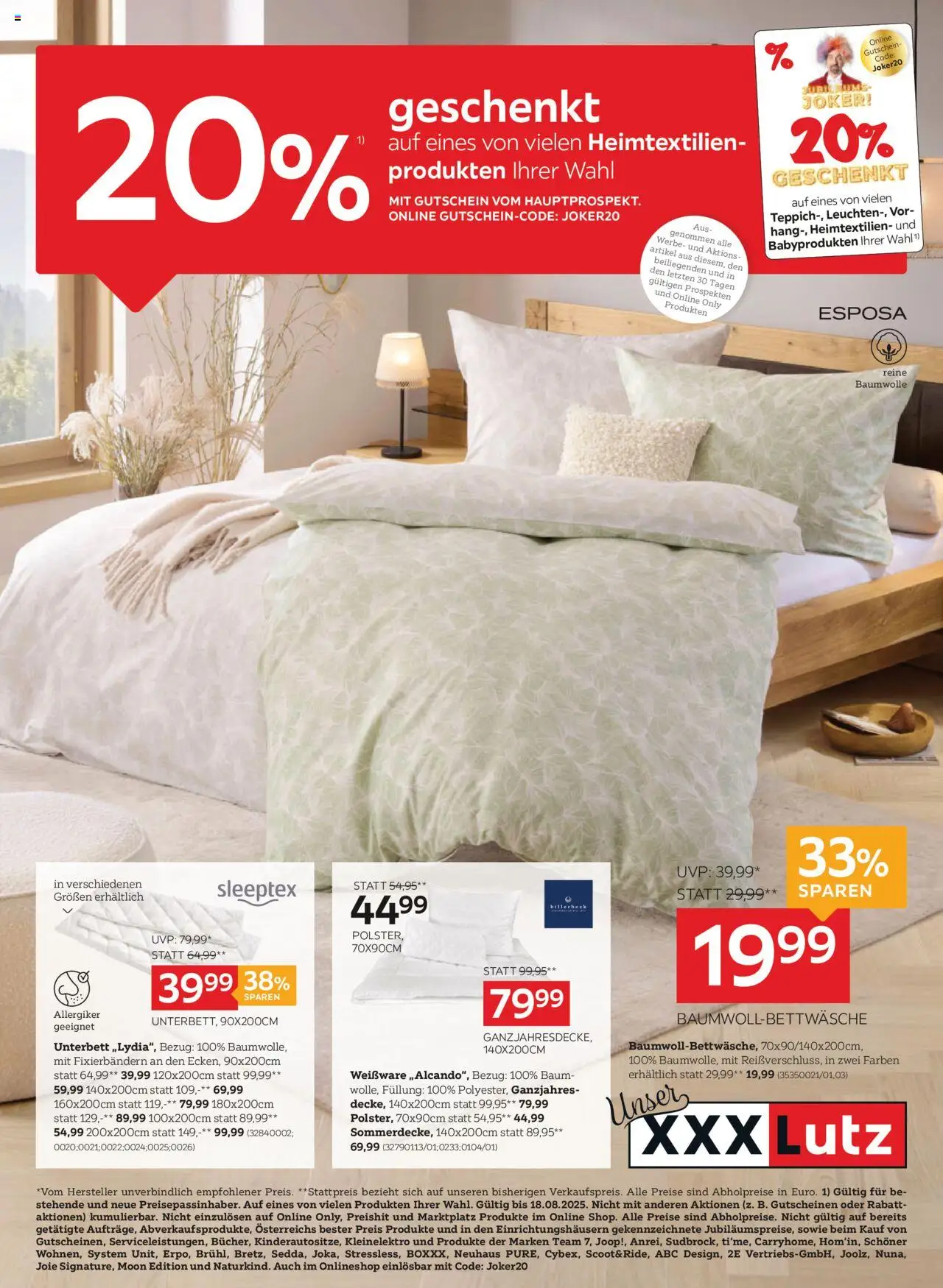  XXXLutz Heimtextilien ab (12.08.2025 - 26.08.2025) - Seite 1