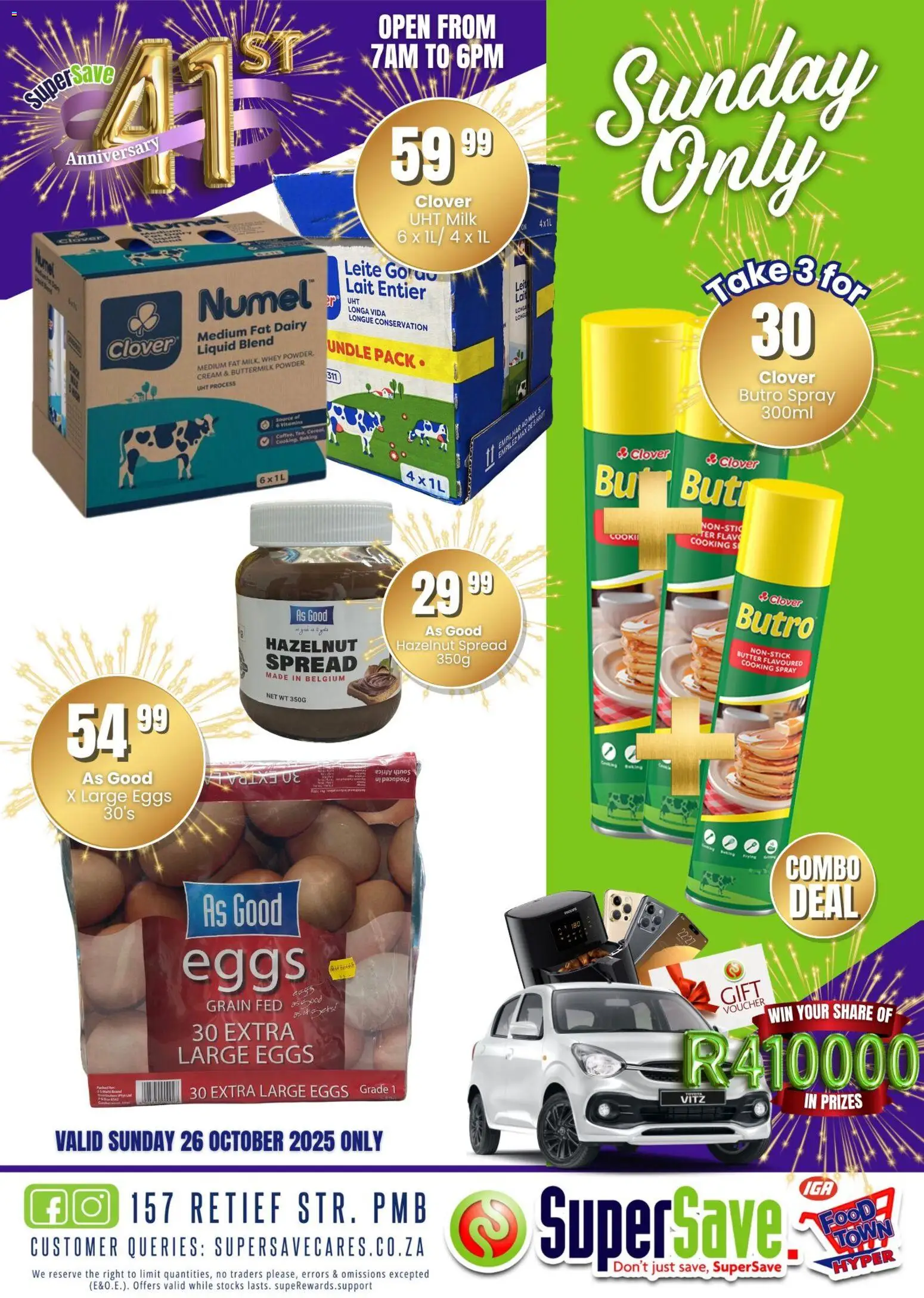 Preview of Super Save flyer valid from 26/10/2025 - Eggs, Milk, Butter, Cream, Powder, Spread
