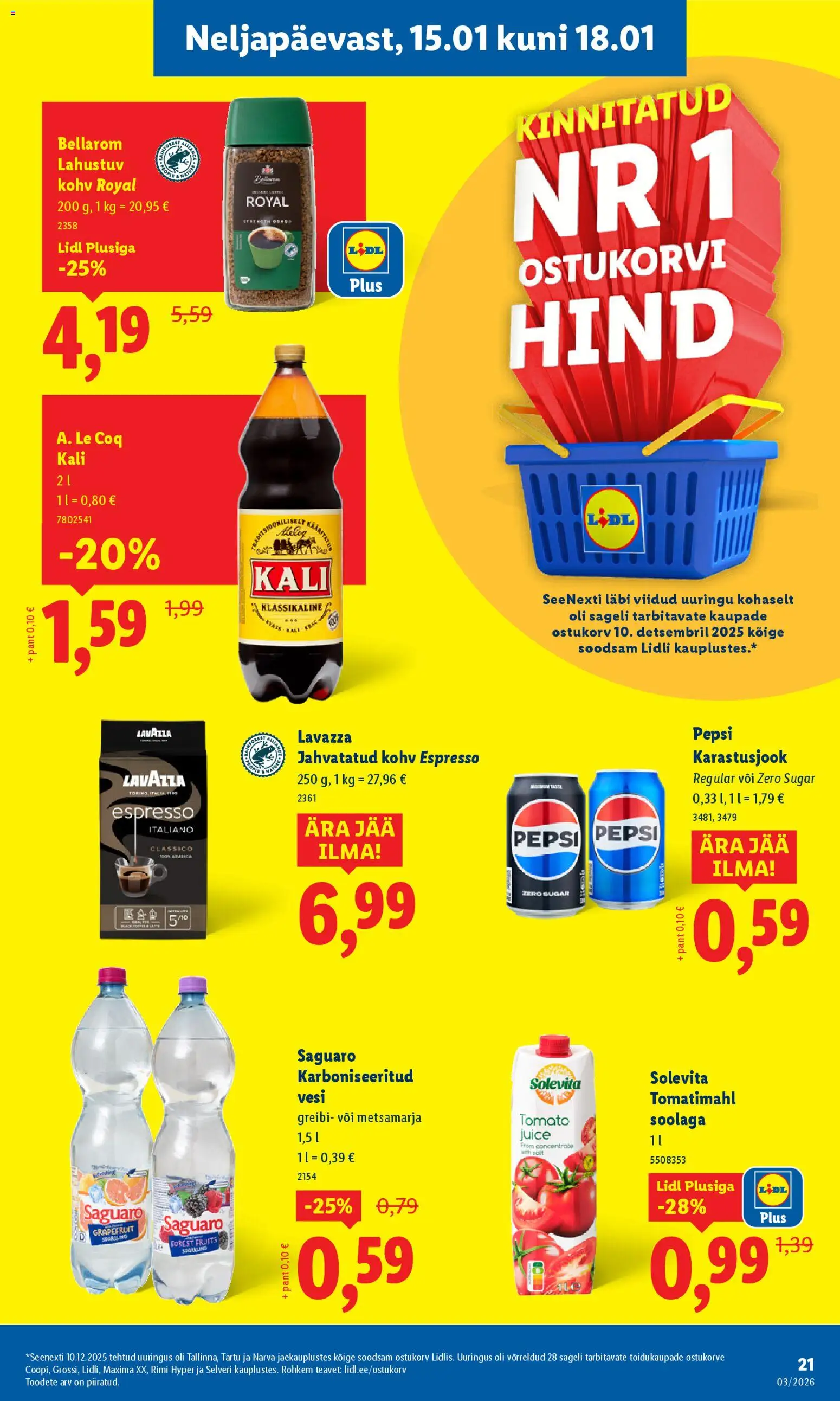 Lidl kliendilehe eelvaade alates 2026.01.12