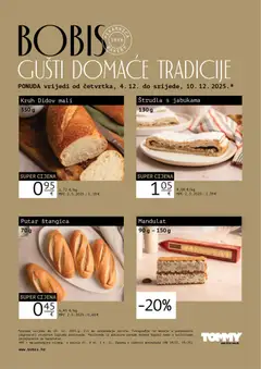 Pregled letka Bobis Super ponuda trgovine Tommy vrijedi od 04.12.2025