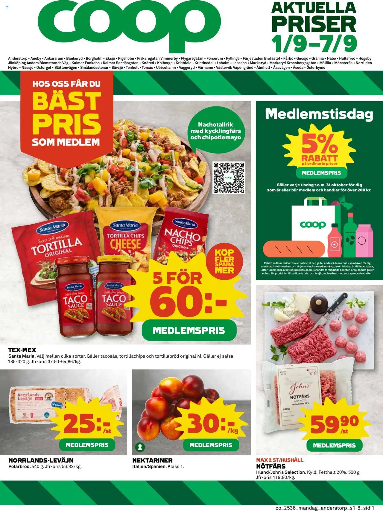 Anderstorp är giltig 01/09 2025 > Veckans Erbjudanden gäller från 01/09/2025 till 07/09/2025 sidnummer 1