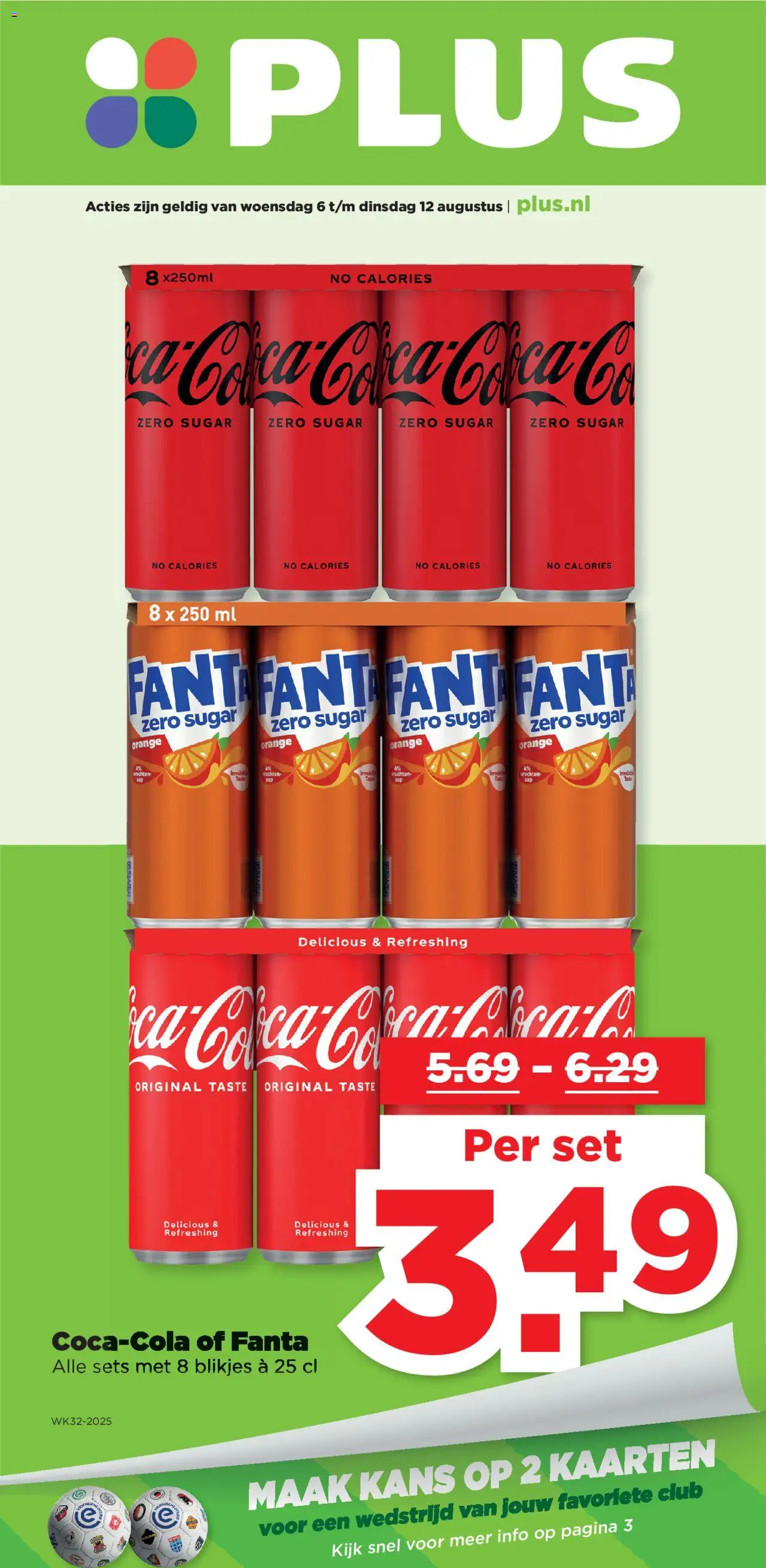 Plus shop Folder week 32 geldig vanaf 06-08-2025 - Paginanummer 1 - Fanta, Coca-Cola Zero