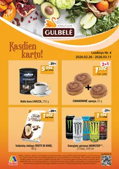 Gulbele parduotuvės leidinio Gulbele leidinys galiojančio nuo 2026.02.26 peržiūra