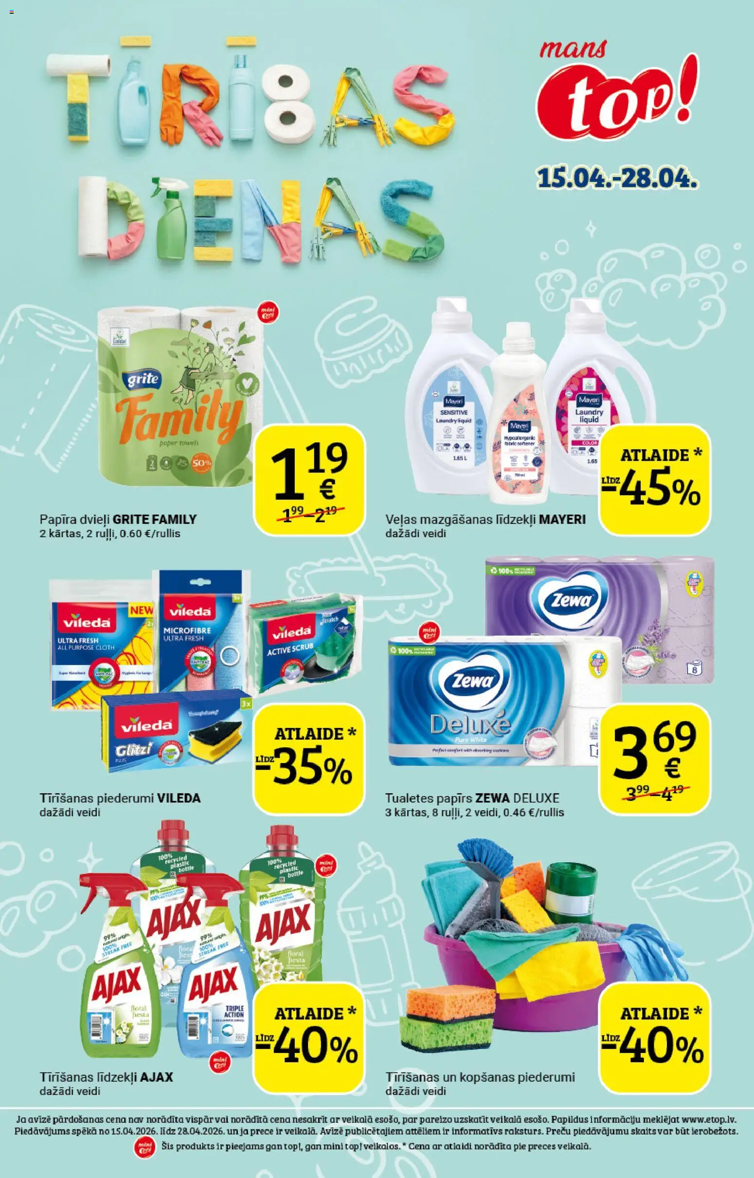 Skatīt Top! akciju bukletu, derīgs no 14.04.2026.