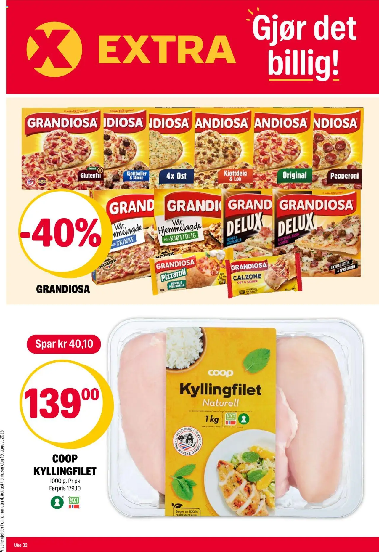 Kundeavis Coop Extra gyldig fra 04/08/2025 - Sidenummer 1