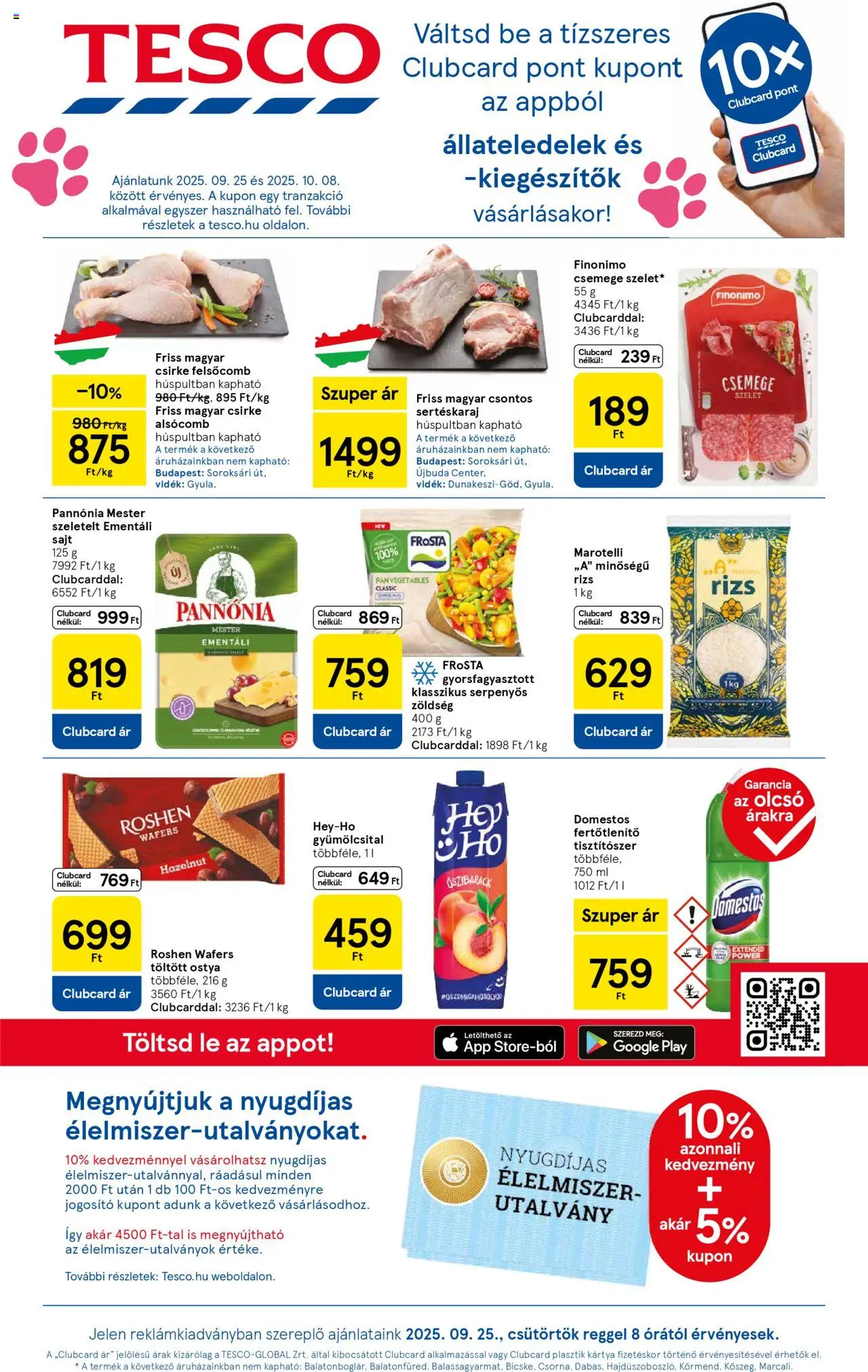 Tesco aktuális szórólap, érvényes 2025.09.25.-től - 1 oldal