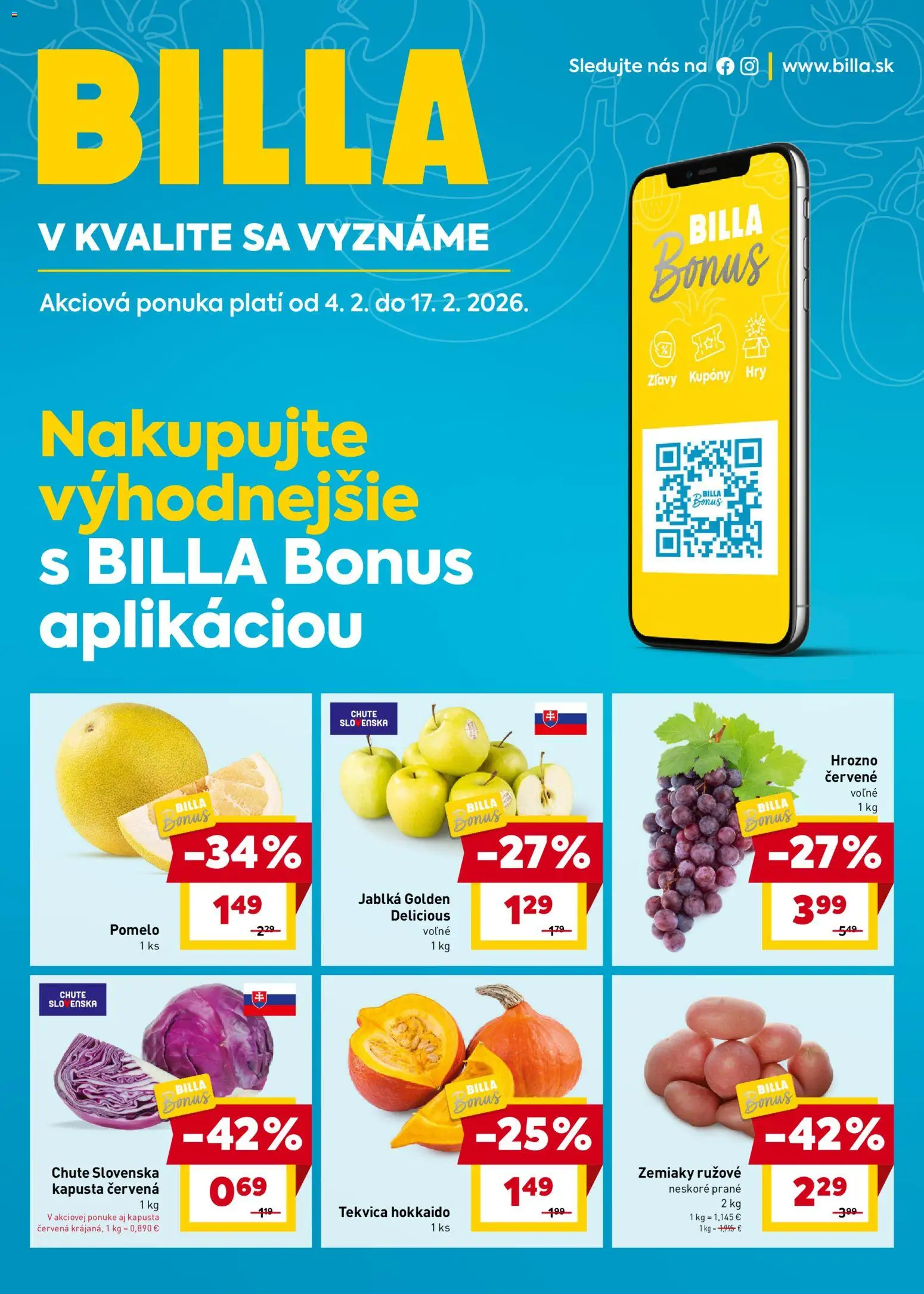 Náhľad Billa letáku platného od 04.02.2026