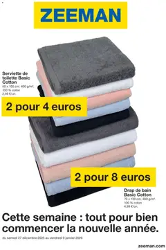 Voorbeeld van Publicité van winkel Zeeman geldig vanaf 27/12/2025