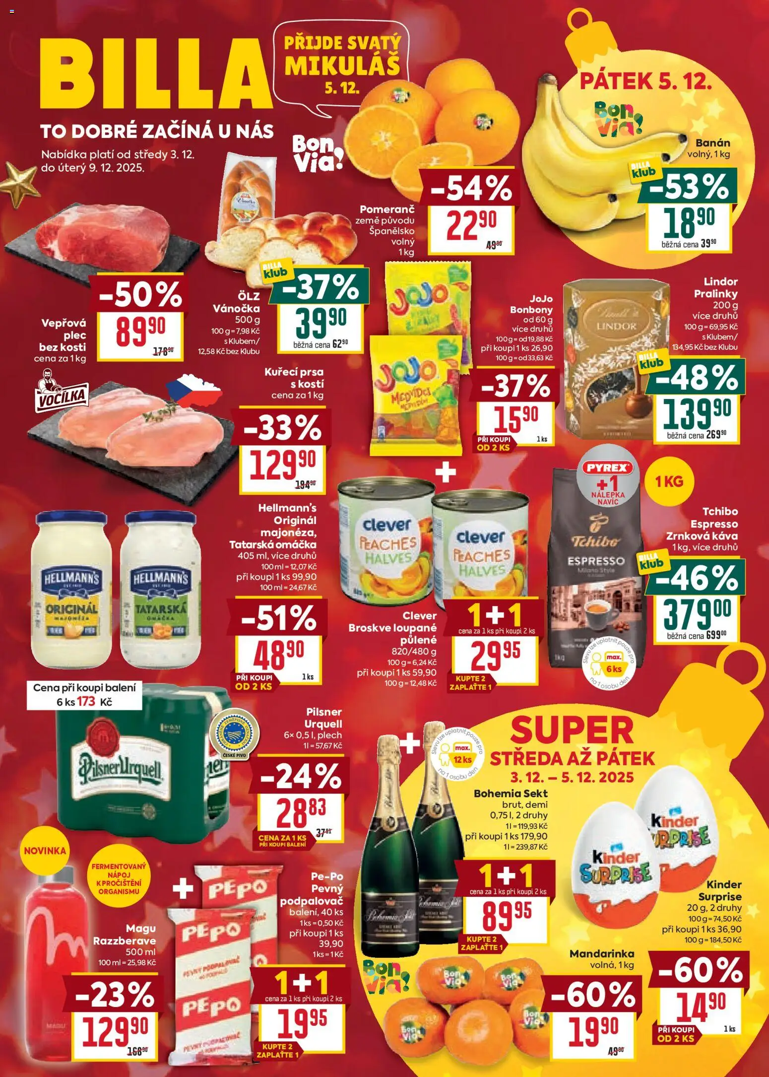 Náhled nabídky: Billa Velký leták platný od 03.12.2025