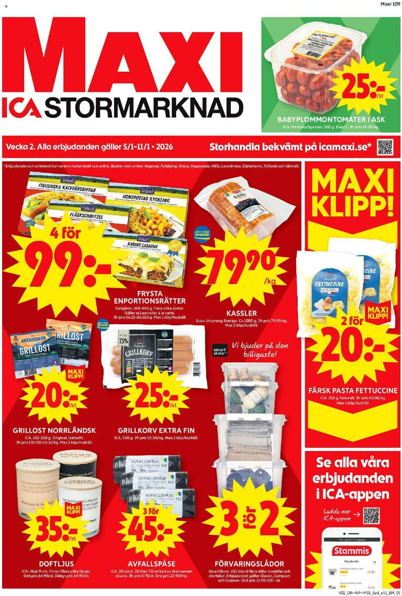Förhandsgranska reklamblad Trelleborg från butik ICA Maxi gäller från 05/01/2026