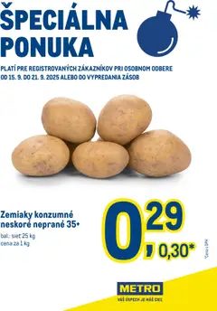 Náhľad Metro letáku platného od 15.09.2025