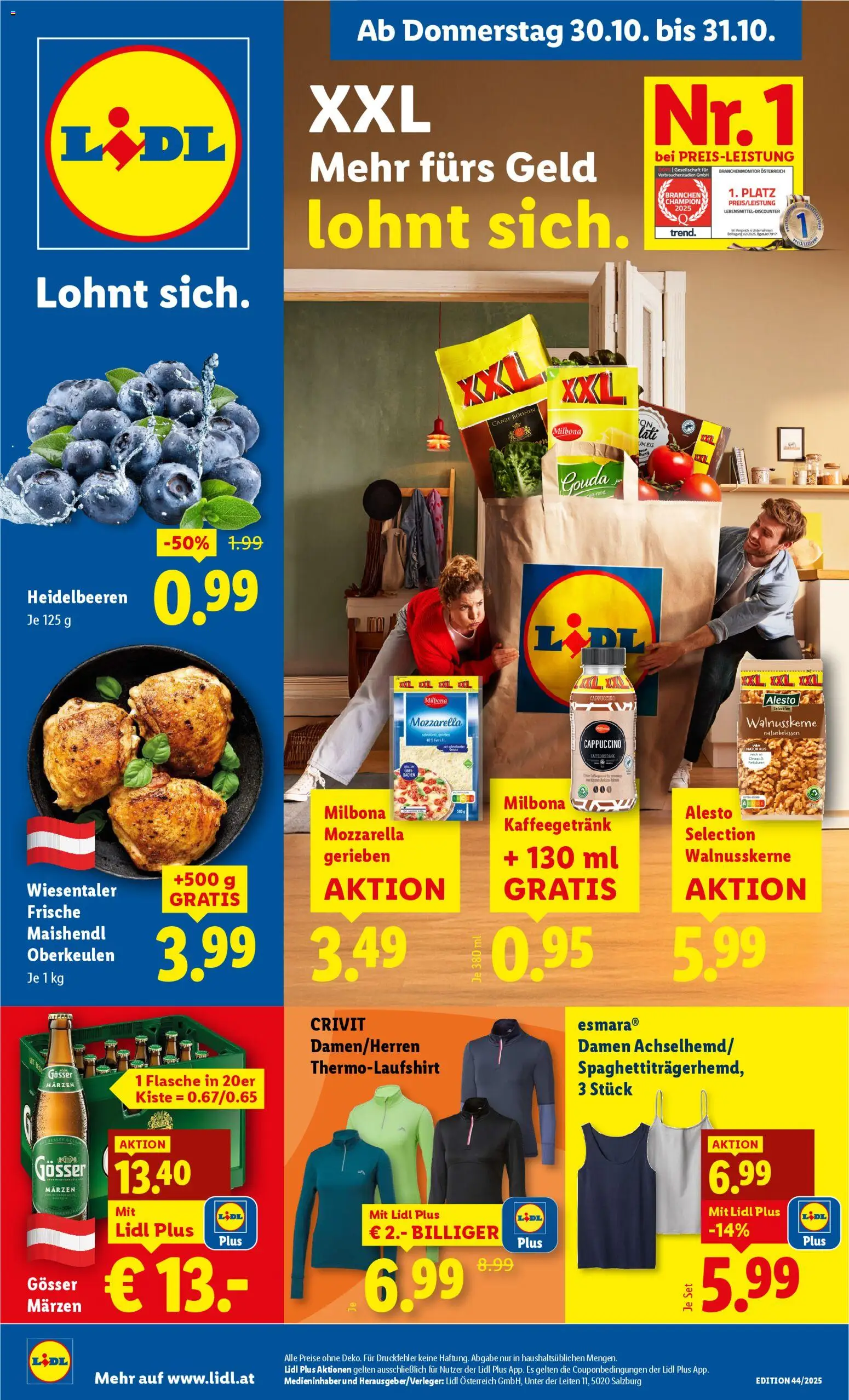  LIDL Flugblatt ab 30.10.2025 - Angebote "Eisenstadt, Ebenfurth, Mattersburg" - Seite 1