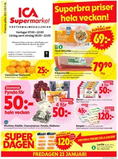 Förhandsgranska reklamblad Stockholm från butik ICA Supermarket gäller från 19/01/2026