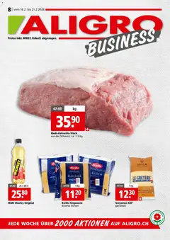 Vorschau des Merkblatts Aktionen Business Schlieren, Gossau SG, Frauenfeld, Rapperswil-Jona, Sargans, Bern, Brüttisellen, Pratteln, Emmen, Spreitenbach vom Shop Aligro gültig von 16.02.2026 bis 21.02.2026