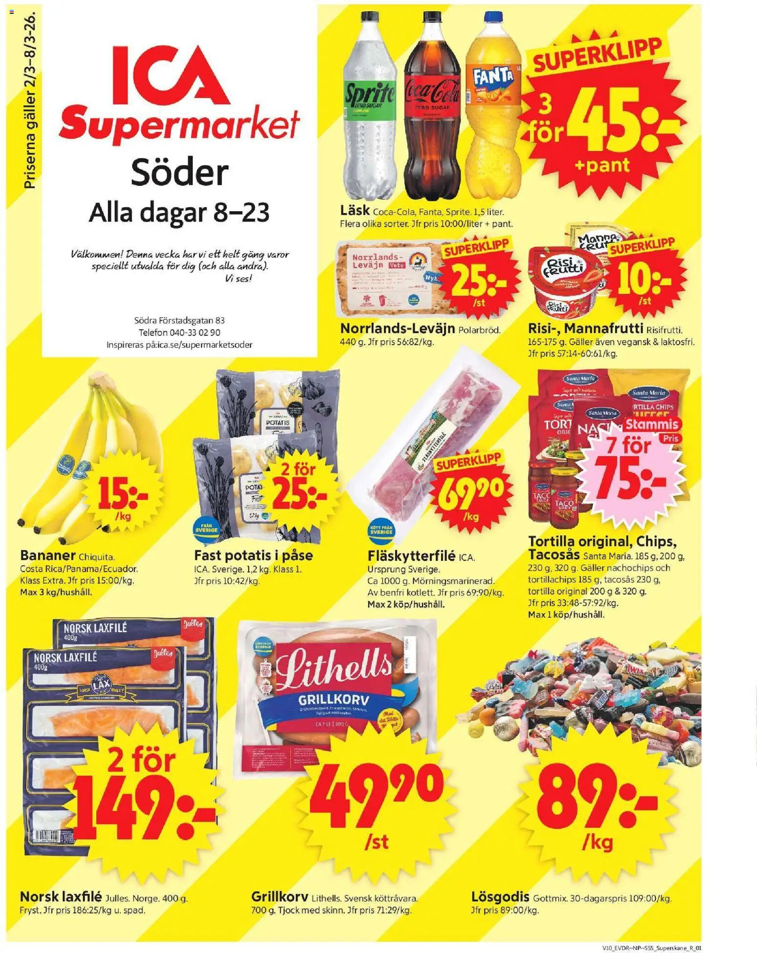 Förhandsgranska reklamblad Malmö från butik ICA Supermarket gäller från 02/03/2026