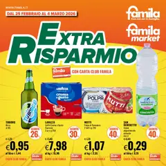 Anteprima dell'opuscolo Volantino Extra Risparmio dal negozio Famila valido da 25/02/2026