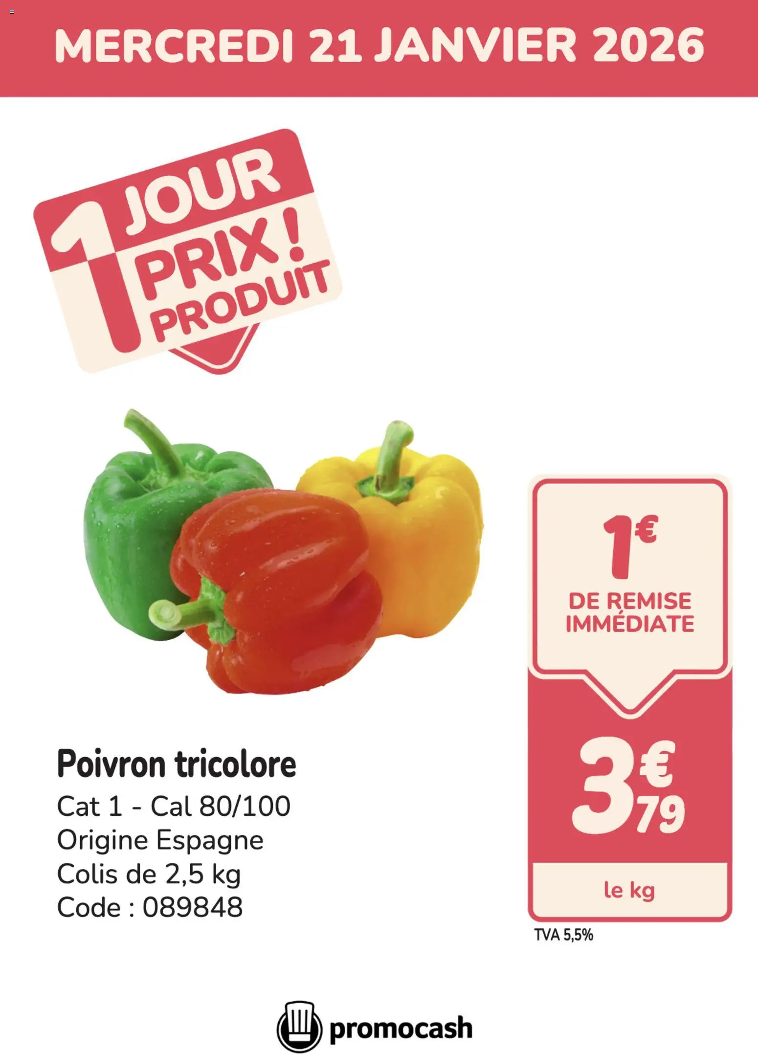 Prévisualisation de PROMO poivrons du magasin Promocash formulaire valide 21/01/2026