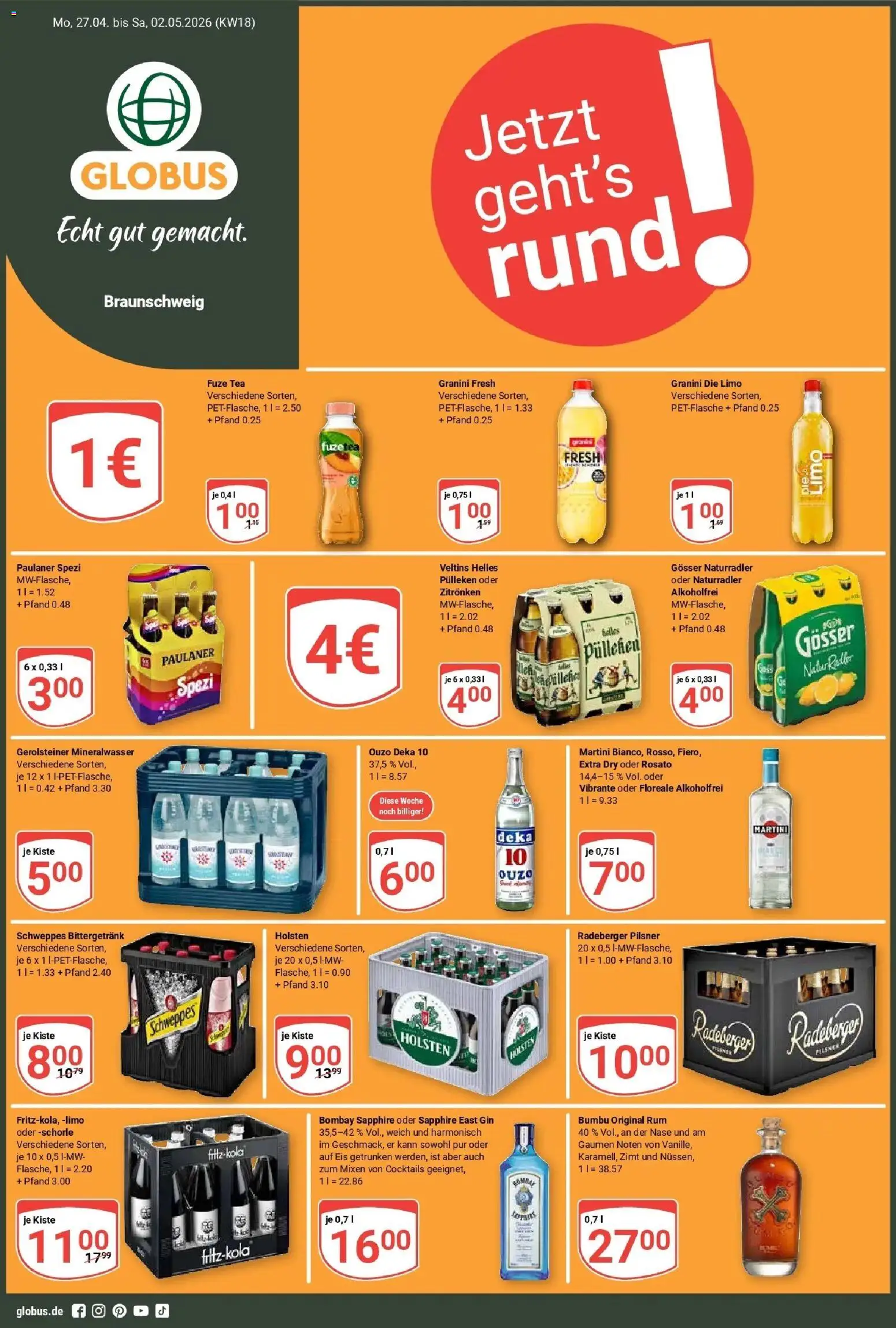 Vorschau von dem Prospekt des Geschäftes Globus, gültig ab dem 27.04.2026