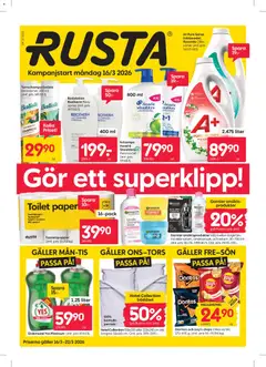 Förhandsgranska reklamblad Rusta erbjudanden från butik Rusta gäller från 16/03/2026