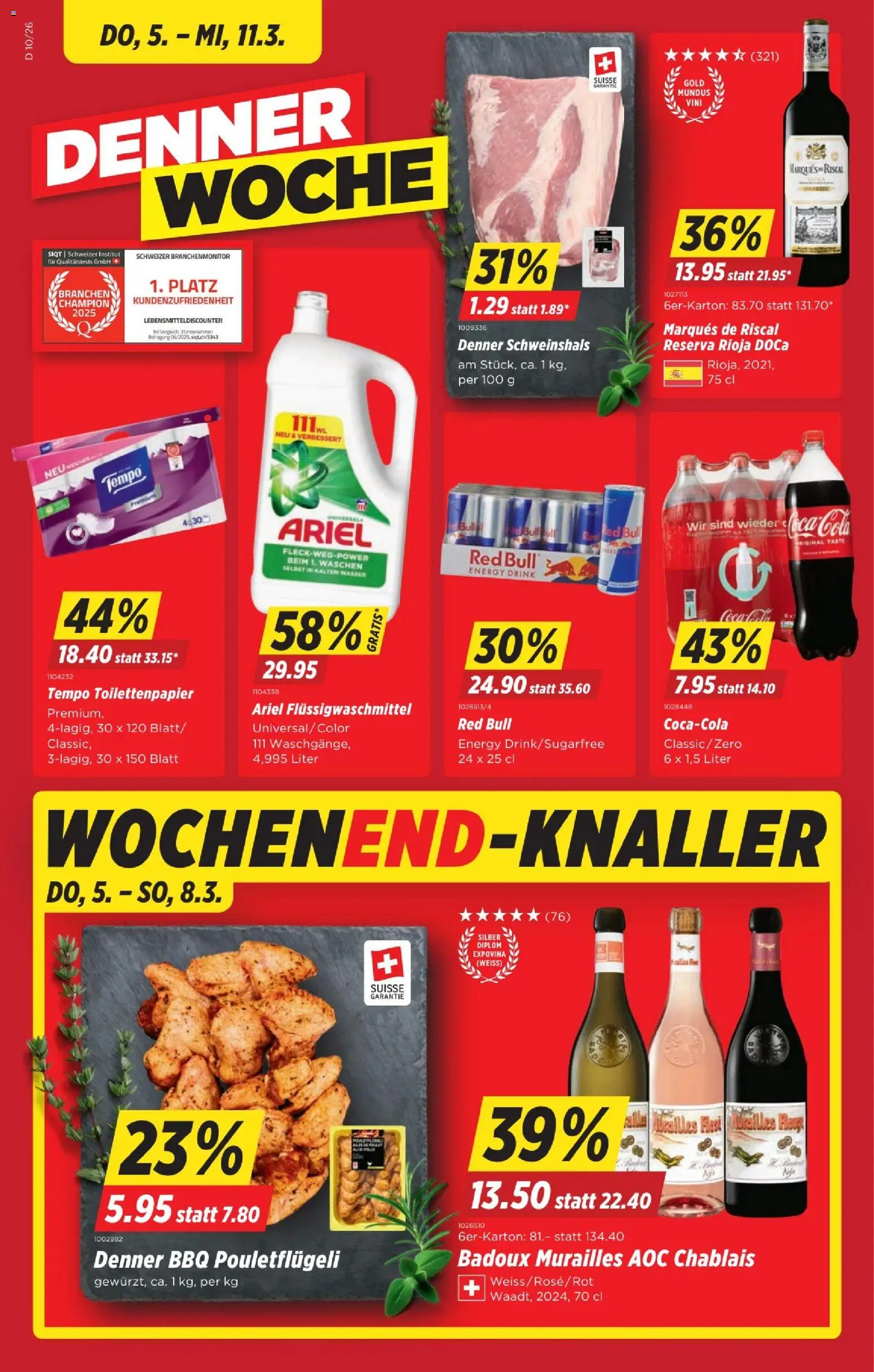 Vorschau des Merkblatts Denner aktionen vom Shop Denner gültig von 05.03.2026 bis 11.03.2026