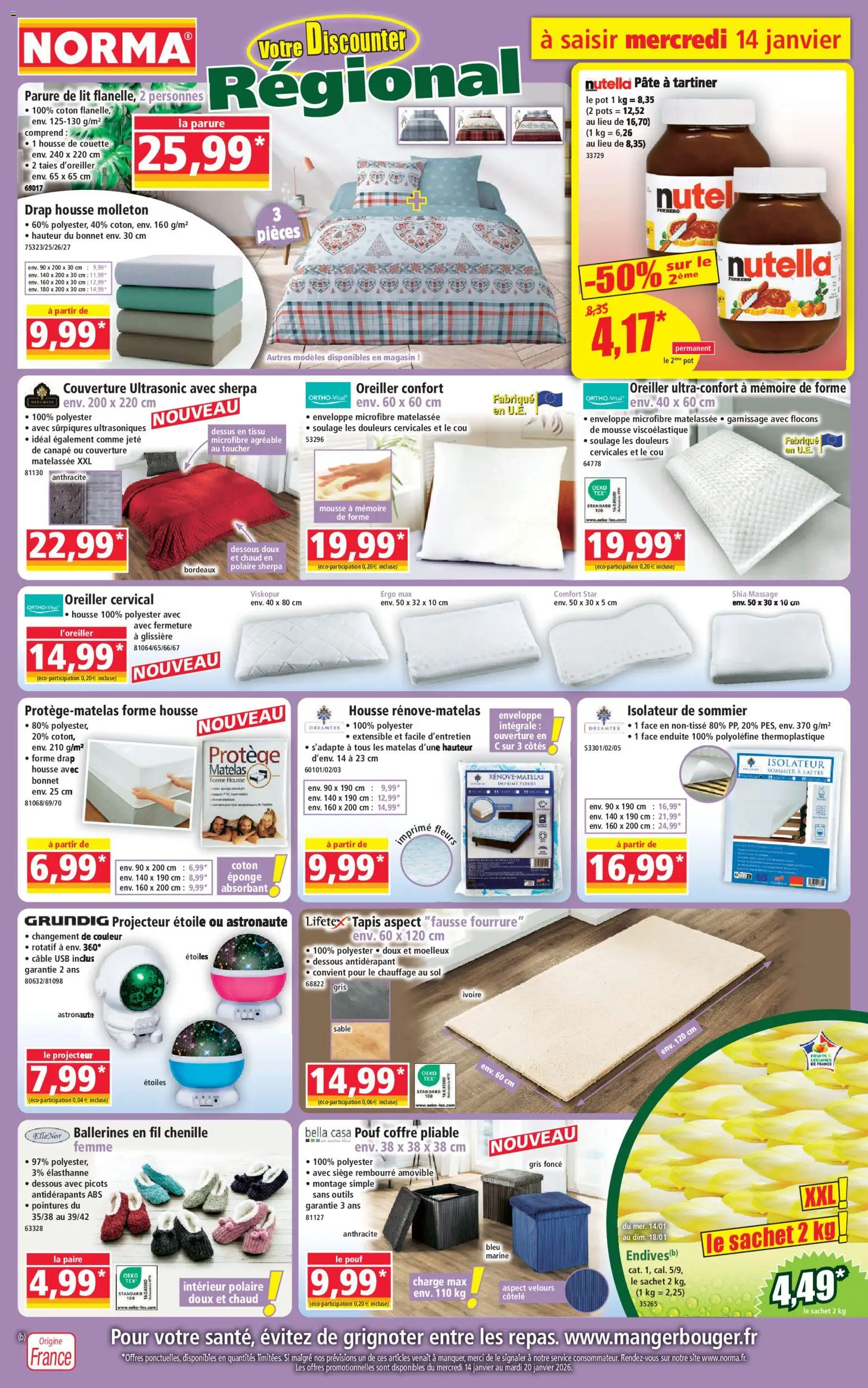 Prévisualisation de Catalogue du magasin Norma formulaire valide 14/01/2026
