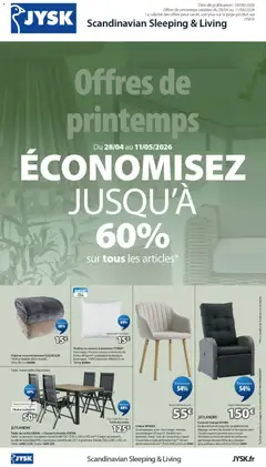 Prévisualisation de Jysk offres de printemps du magasin Jysk formulaire valide 28/04/2026