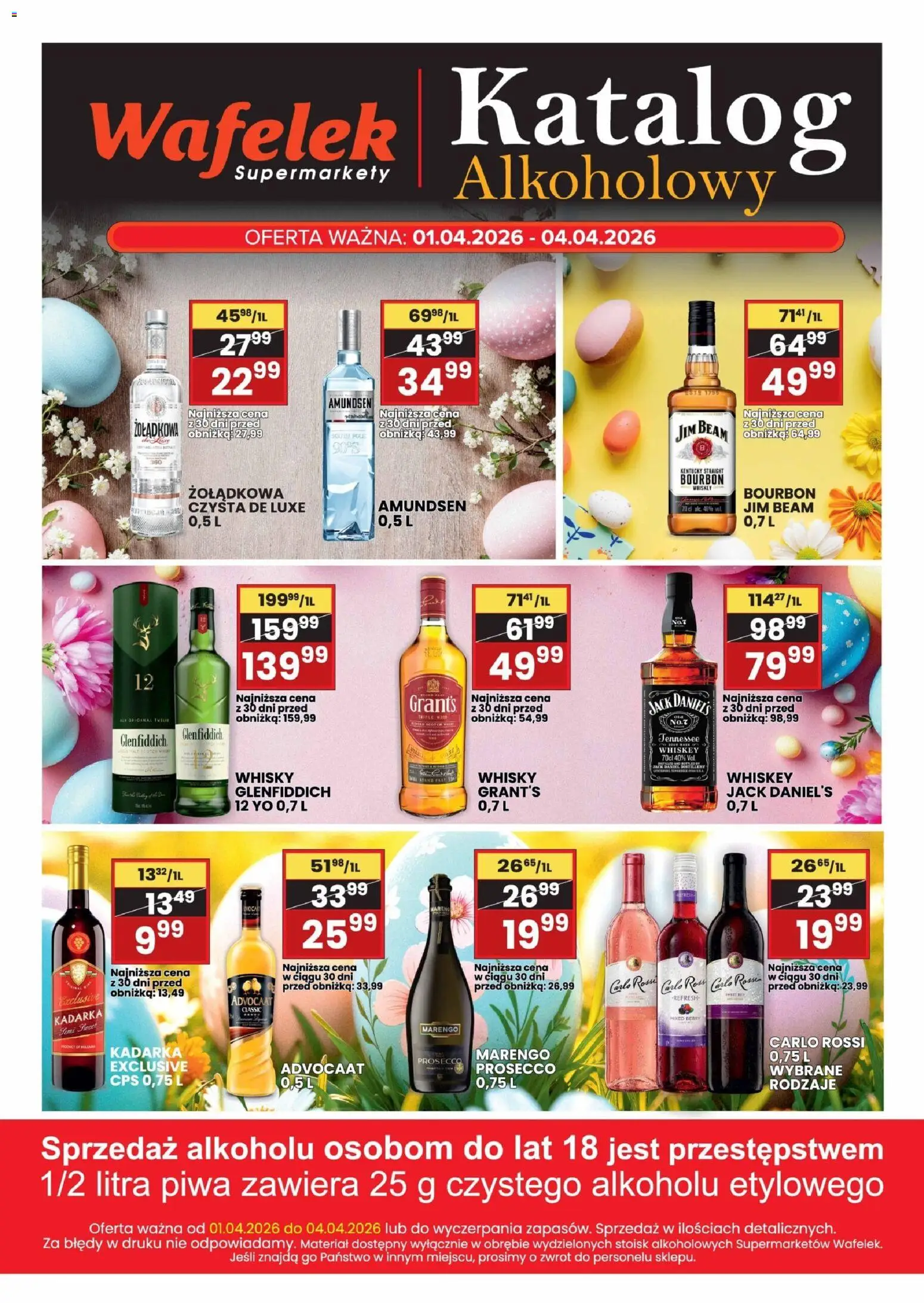Pogląd gazetki "Wafelek gazetka alkoholowa" ze sklepu Wafelek ważnej od 01.04.2026