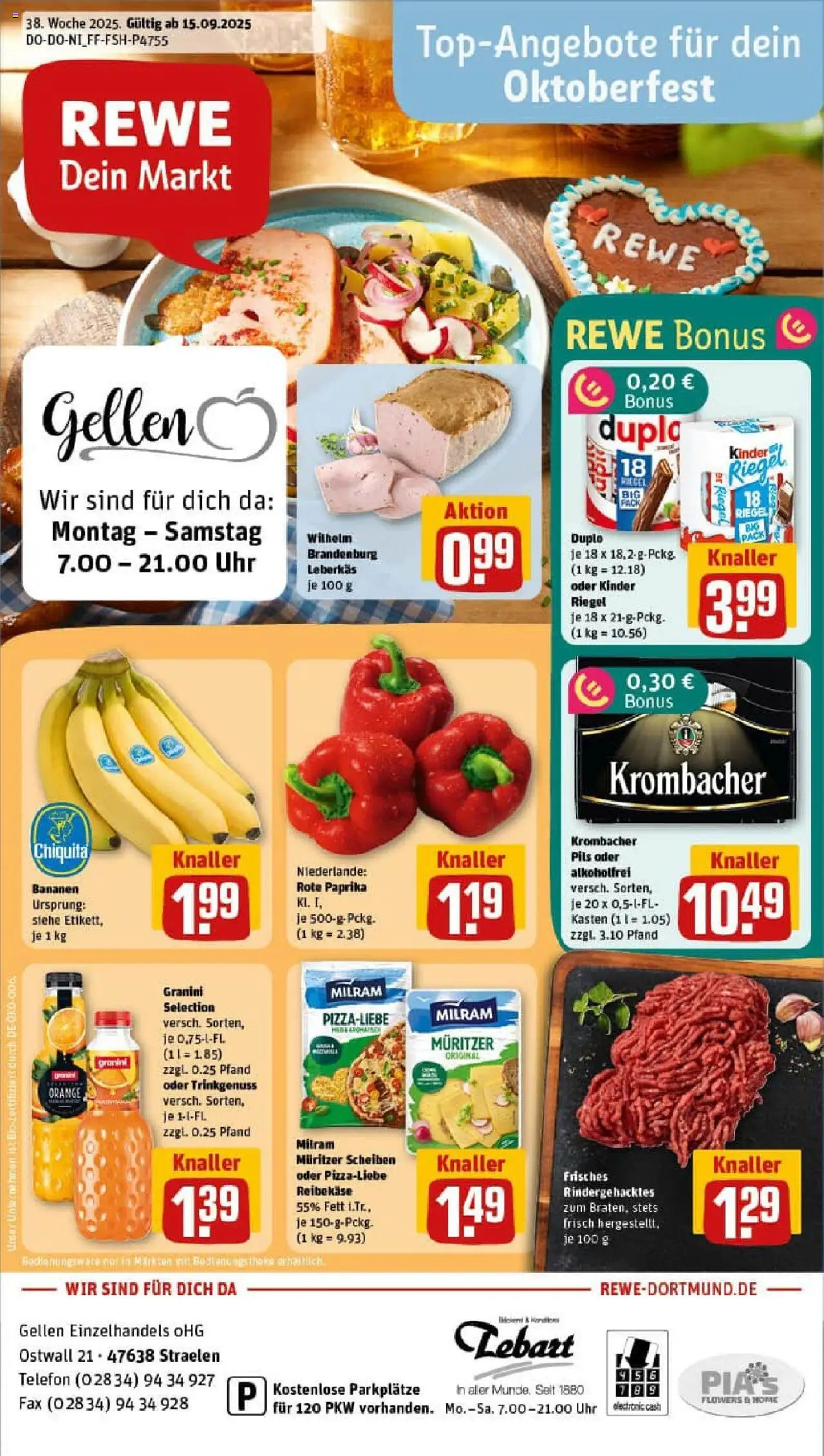 REWE Prospekt ab 14.09.2025 nächste Woche - Prospekt Straelen	