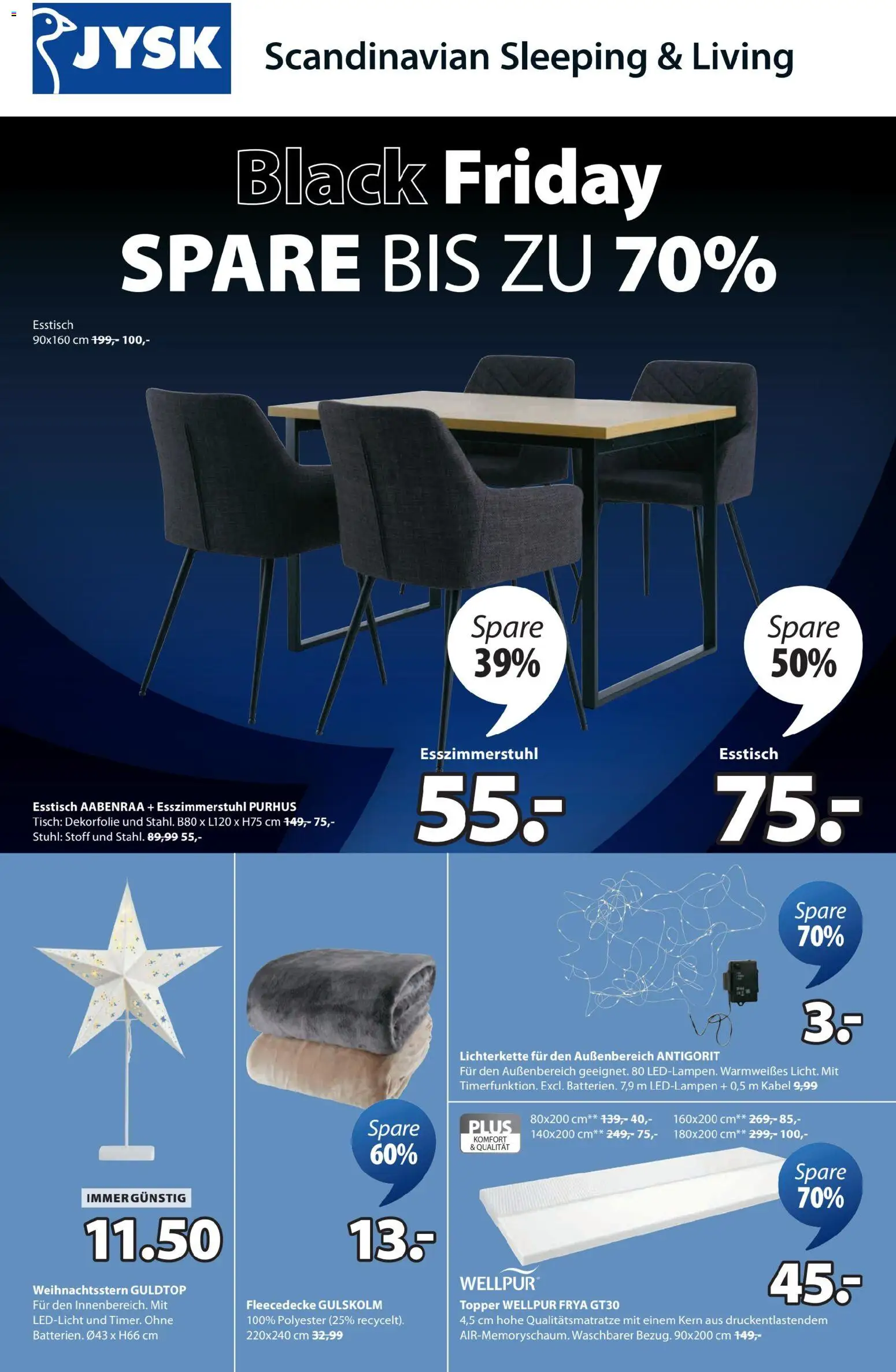 Vorschau der Angebote: JYSK Black Friday gültig ab 17.11.2025