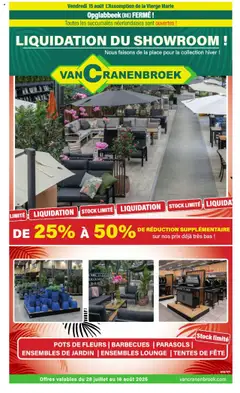 Prévisualisation de Publicité du magasin Van Cranenbroek formulaire valide 28/07/2025