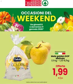 Anteprima dell'opuscolo Volantino Weekend dal negozio Eurospar valido da 08/01/2026